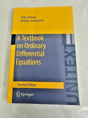 A Textbook on Ordinary Differential Equations by Shair Ahmad