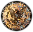 1883 $1 Morgan Silver Dollar - PQ Rainbow Toning - BU - SKU-D7889