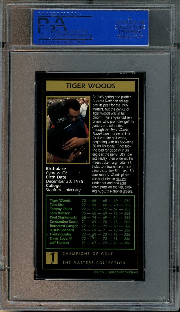 1998 Champions Of Golf Tiger Woods RC NM PSA 7 The Masters Collection  4034 view 2