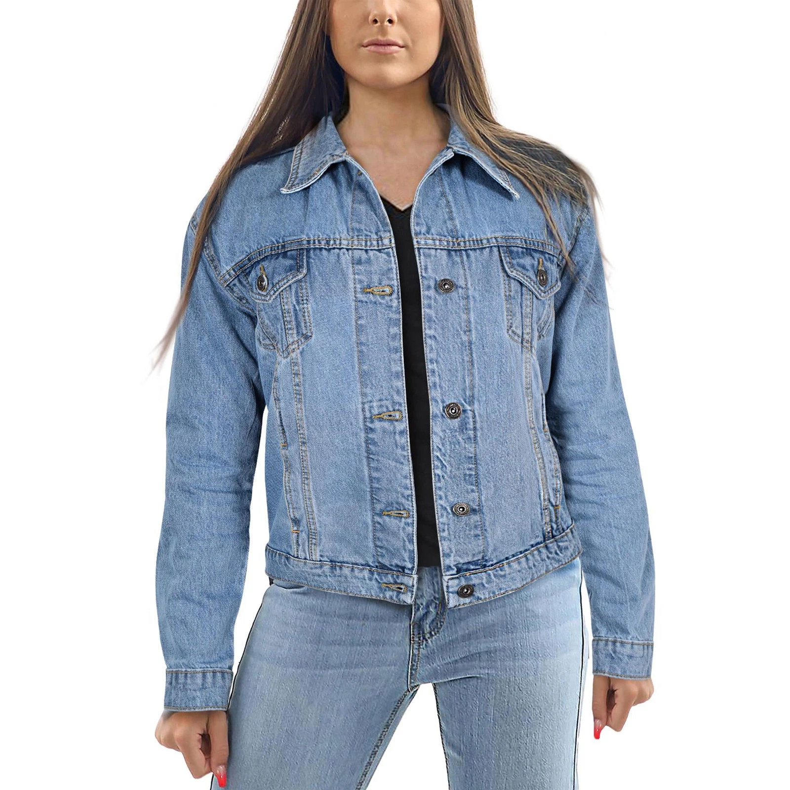 Ladies Women Denim Jacket Cotton Casual Fashion Vintage Classic Streetwear Jean
Opens in a new windo