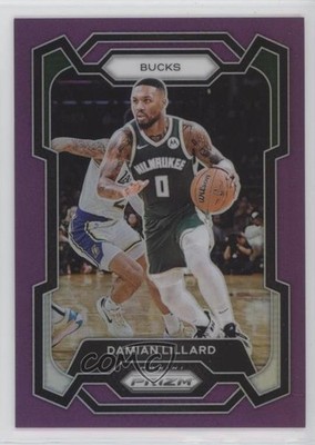 2023-24 Panini Prizm Purple Prizm 12/99 Damian Lillard #35 s3g