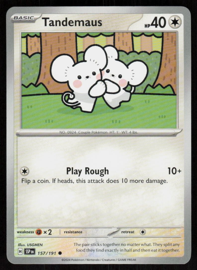 Tandemaus 157/191 Common Surging Sparks Pokemon NM