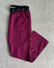 Koi Lite Scrub Pants Women  s Medium Petite Raspberry Spirit Slim Stretch Nursing