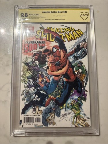 Amazing Spider-Man #500 CBCS 9.8 signed by J. Scott Campbell (NOT CGC)