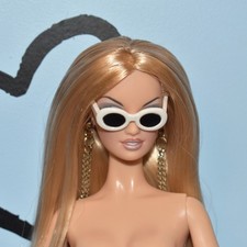 Barbie White Oval w/ Dark Lens Sunglasses Shades Sun Glasses Fashion Accessory