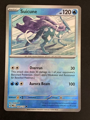 Suicune (Master Ball Pattern) 024/131 Sv: Prismatic Evolutions Holo