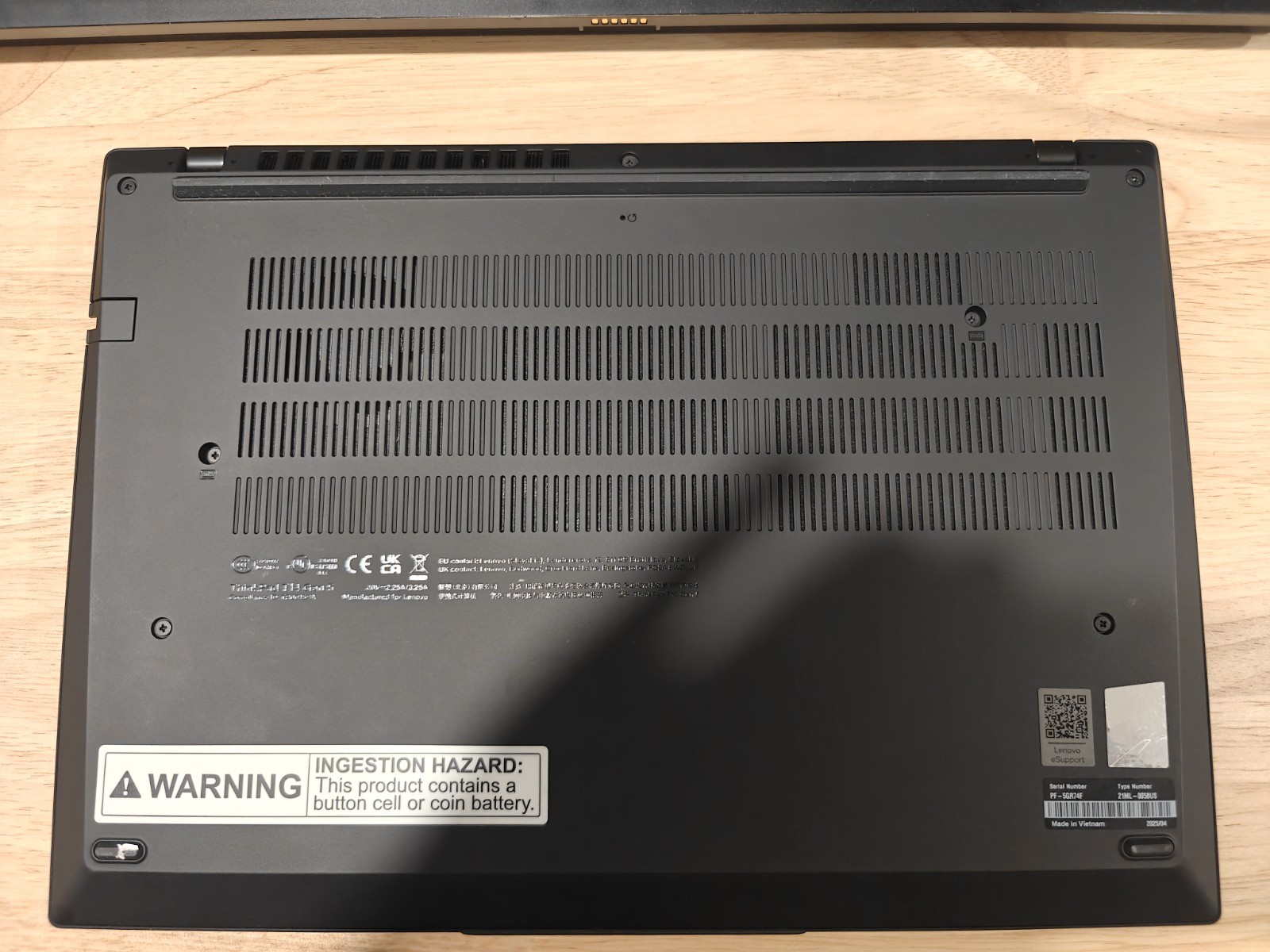 Lenovo ThinkPad T14 Gen 5, 14-Inch Laptop, with Intel® Core™ Ultra 5 125U, 512 GB SSD (Solid State Drive), Windows 11 Pro