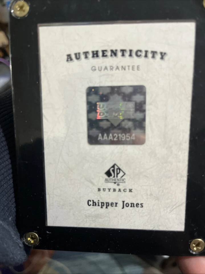 Authentic Chipper Jones 3 Card Plaque, Autographed , Numbered, And Certified! - Image 2 of 4