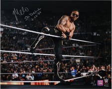 Carmelo Hayes WWE Signed 16x20 Entrance On Ropes Photo w/Smackdown Insc - LE 24