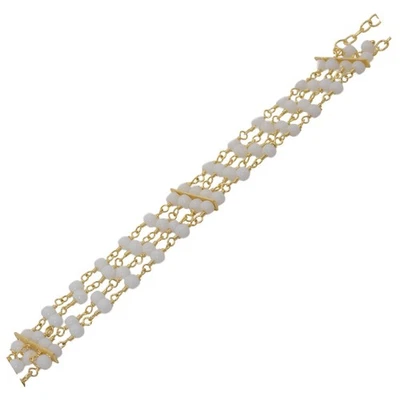 4 Rows Of White Agate Bead Bracelet - Image 1 of 3