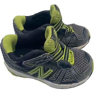 New Balance 689 Baby Toddler Sneakers Shoes Size 5 Gray Neon Green