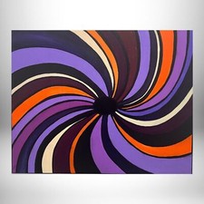 Abstract Spiral Painting Colors and Pattern of the 70s - Art By Frankie
