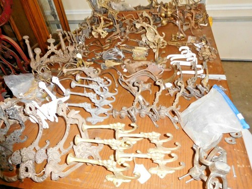 Antique ~Salvage ~ Assorted Hat Coat Hooks for parts ~ all damaged ~ #3068 - Picture 12 of 12