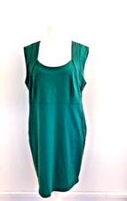 BNWT So Fabulous Jade green Dress Size UK 26 black stitch detail