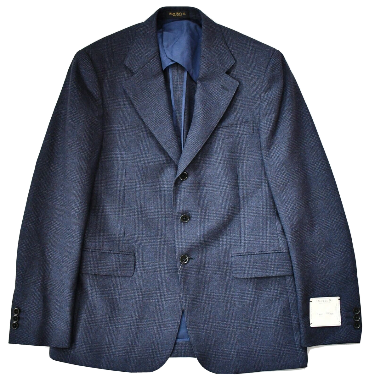 🆕️ RALPH LAUREN RRL DOUBLE RL Black Blue 100% WOOL Sport 🆕️ RALPH LAUREN RRL DOUBLE RL Black Blue 100% WOOL Sport