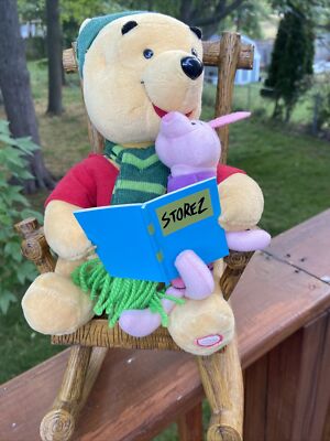 Gemmy Disney Christmas Winnie Pooh Piglet Rocking Chair ‘Twas The Night ...