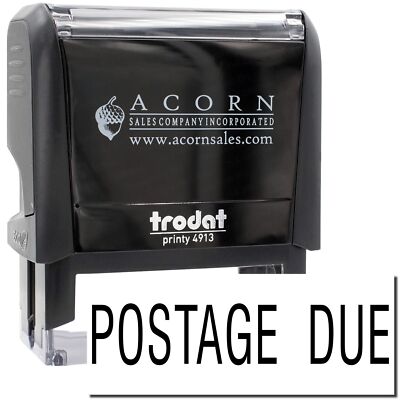 Large Self-Inking Postage Due Stamp Business Office Mail Size 7/8'' x 2-1/4''