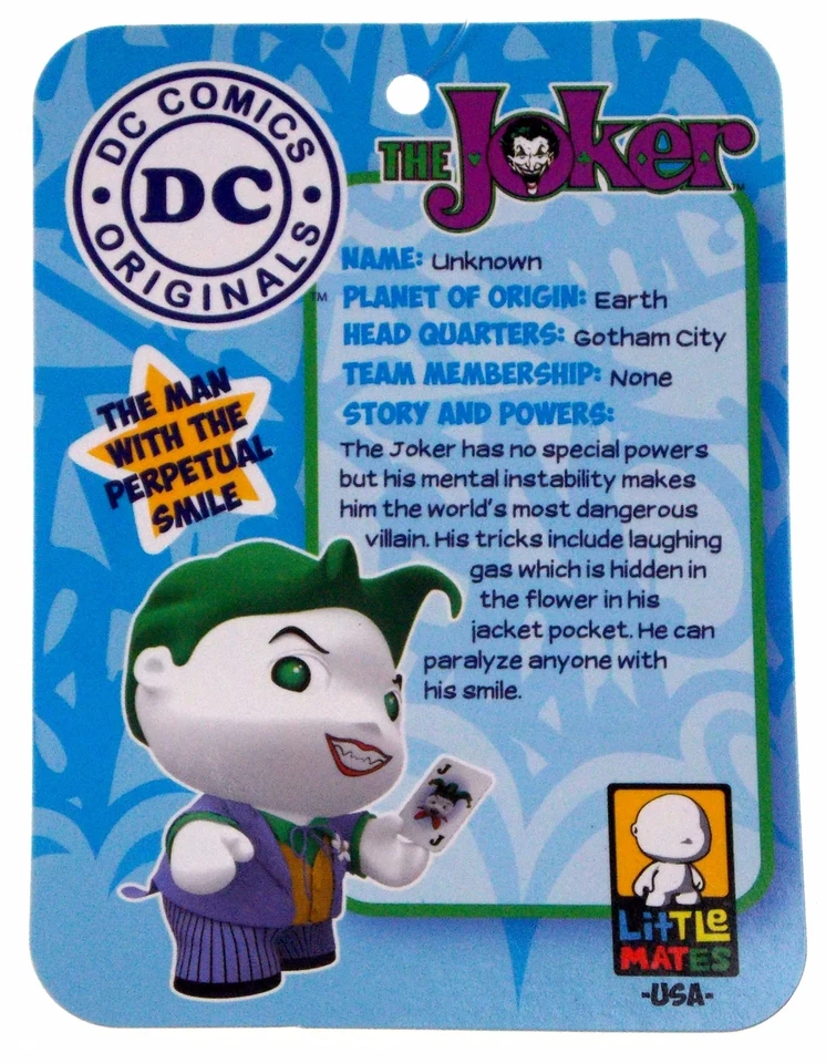 DC Comics Originals Little Mates The Joker Batman Plush Stuffed Animal Toy Doll - Image 3 of 3
