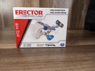 Erector Model Kits by Meccano Helicopter , Brand New In Factory Sealed Box 