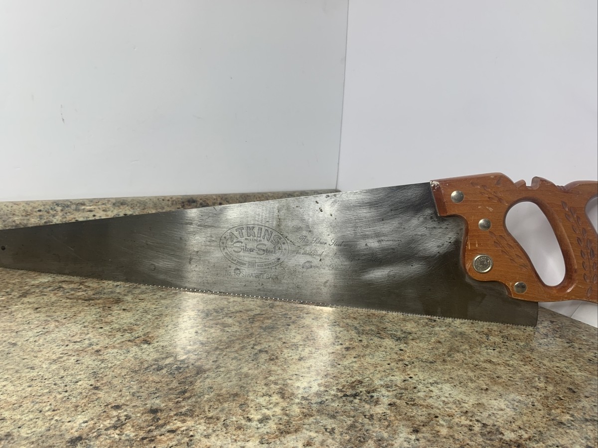 Vintage Atkins No 65 Straight Back Silver Steel Perfection