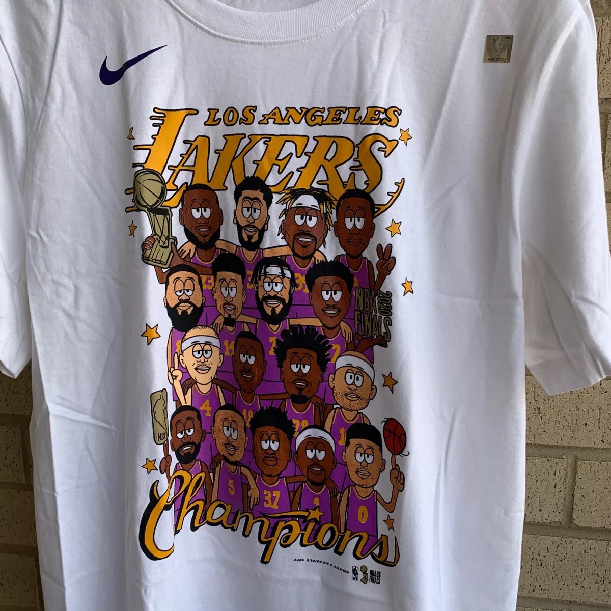 Nike Los Angeles Lakers Champions Club Roster T-Shirt White Men's