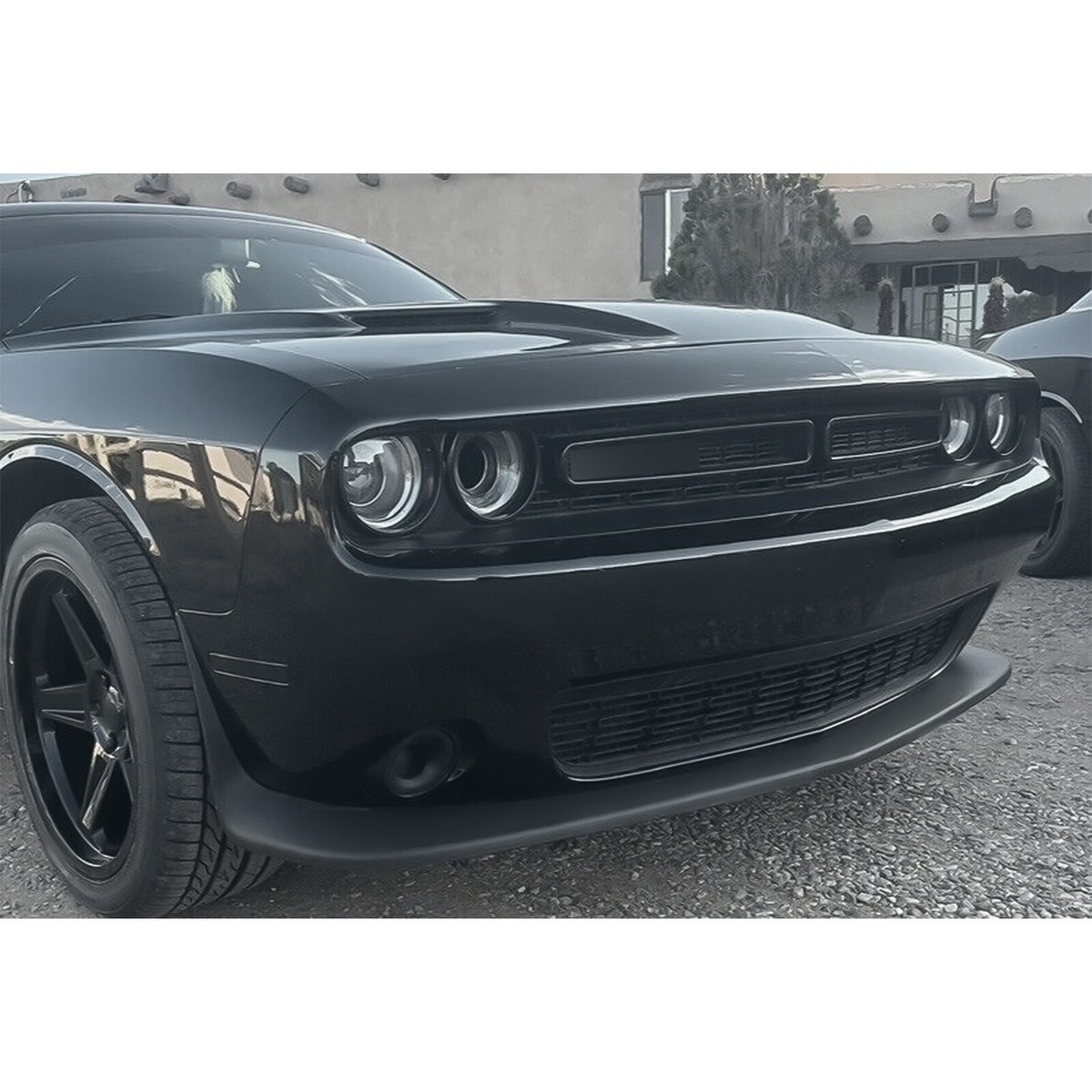 For Dodge Challenger SXT & R/T 2015-2023 PP Black Front Bumper Lip