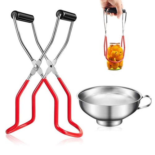 4Pcs Stainless Steel Canning Funnel Canning Jar Lifter w/ Grip Handle for suCLSt - Picture 2 of 12