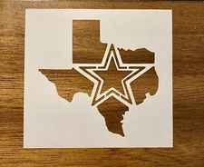 Dallas Cowboys Texas Reusable Laser Cut 10 Mil Mylar Stencil Painting Supplies