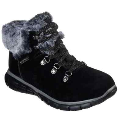 SKECHERS Womens Synergy Cold Catcher Suede Waterproof Boots Black UK EU  37 UK
