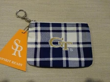 NWT Spirit Ready Georgia Tech Yellow Jackets ID Holder ACC Coin Pouch Purse
