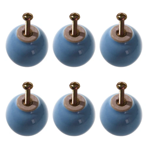 6-16x Round Multicoloured Ceramic Knob Door Handle Cupboard Cabinet Drawer Pulls - Picture 78 of 243