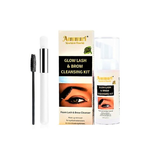 Ammuri Glow Lash & Brow Cleansing Kit - Brushes, Cleanser & Water - 50ml Fluid - Picture 8 of 8