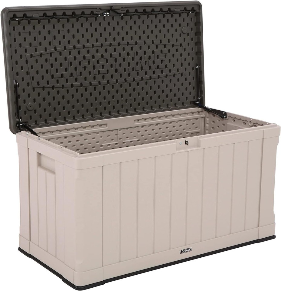 Lifetime 60186 HeavyDuty Outdoor Storage Deck Box,116 Gallon, Desert