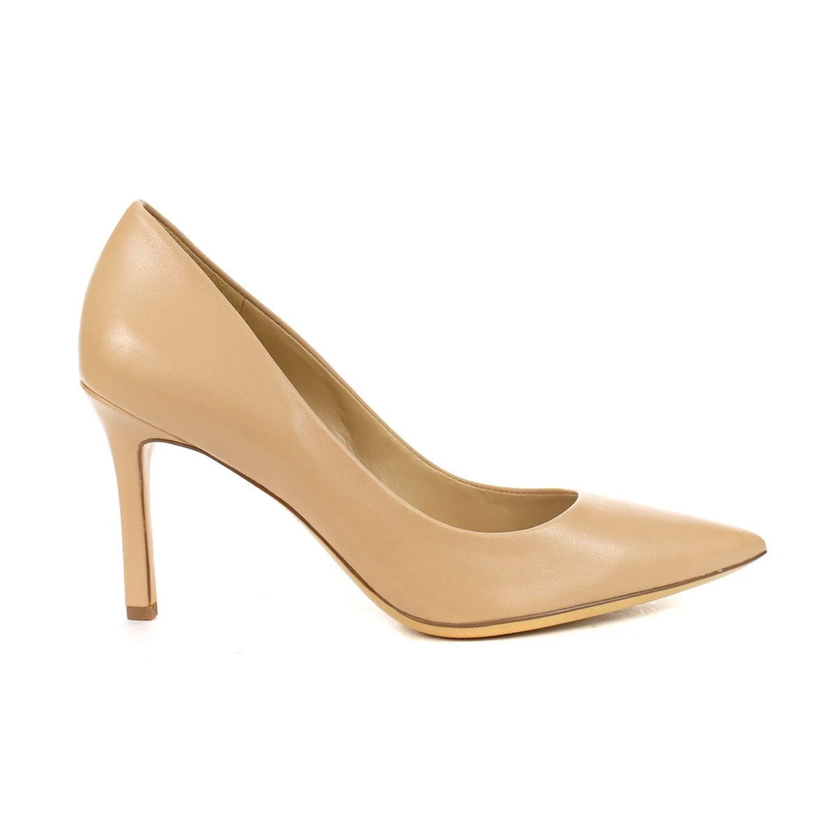 Naturalizer Anna Creme Brulee Leather High Heels