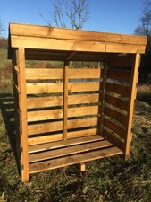 Image of Log store , Log shed Fsc Timber 1.2m x 1.2m x 0.6  