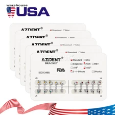 20 kits Dental Orthodontic Metal Brackets Braces Standard Roth.022 Hooks 345