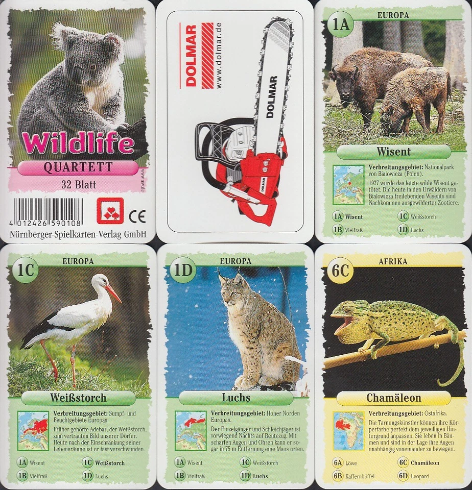 NSV Nürnberger Spielkarten "Wildlife" 2006 (S, Quartett-Nr. 590108) Z 0-1 - Bild 1 von 1