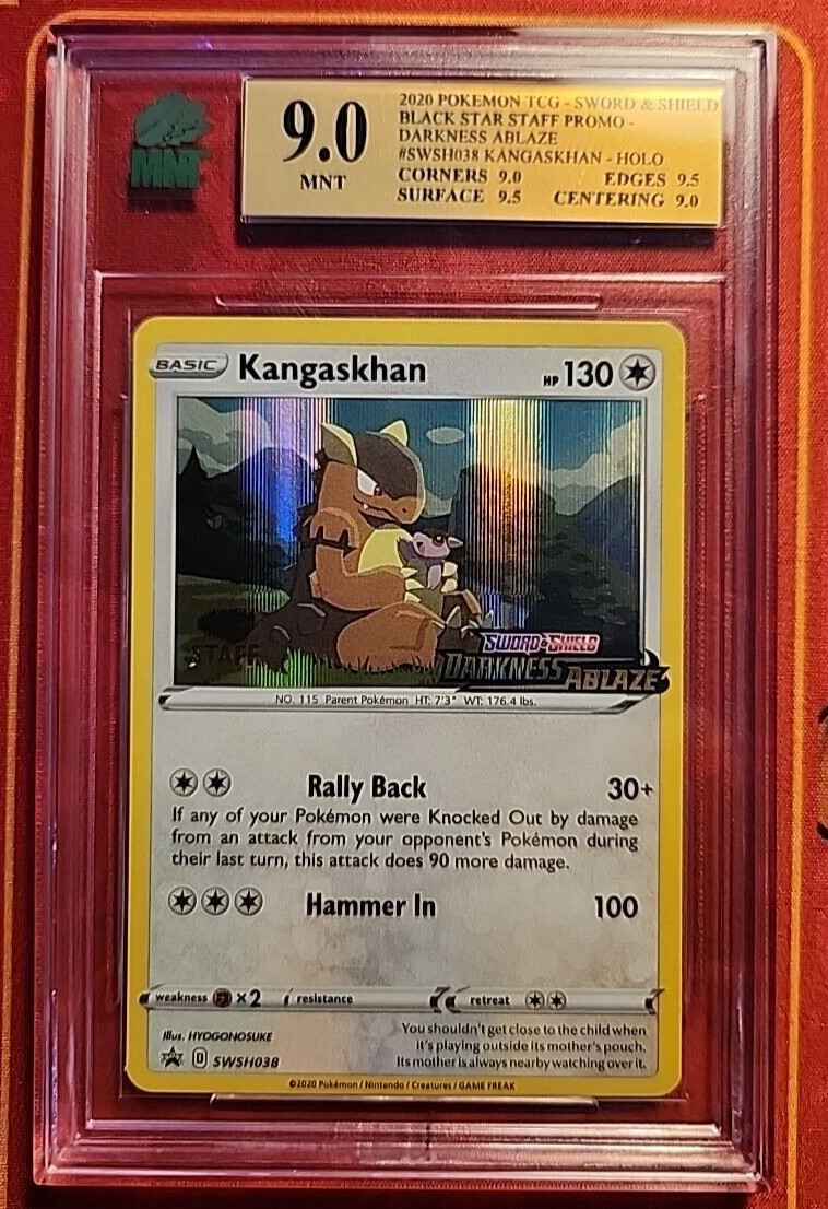 KANGASKHAn SWSH038 STAFF STAMP, MNT 9.0, 2020 POKEMON CARD GAME PROMO