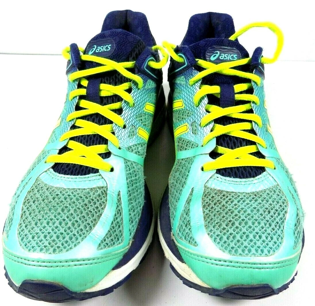 Asics Women s Gel Cumulus 17 Blue Yellow Running Shoes US 8 M UK
