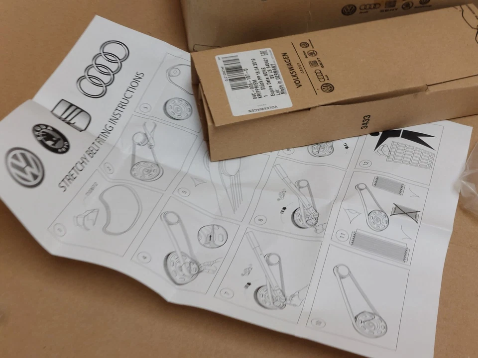 VW UP! Kit reparación correa V 12 aux 2012-2024 03L998037C Seat Ibiza 6P genuino NUEVO Foto 4 de 4