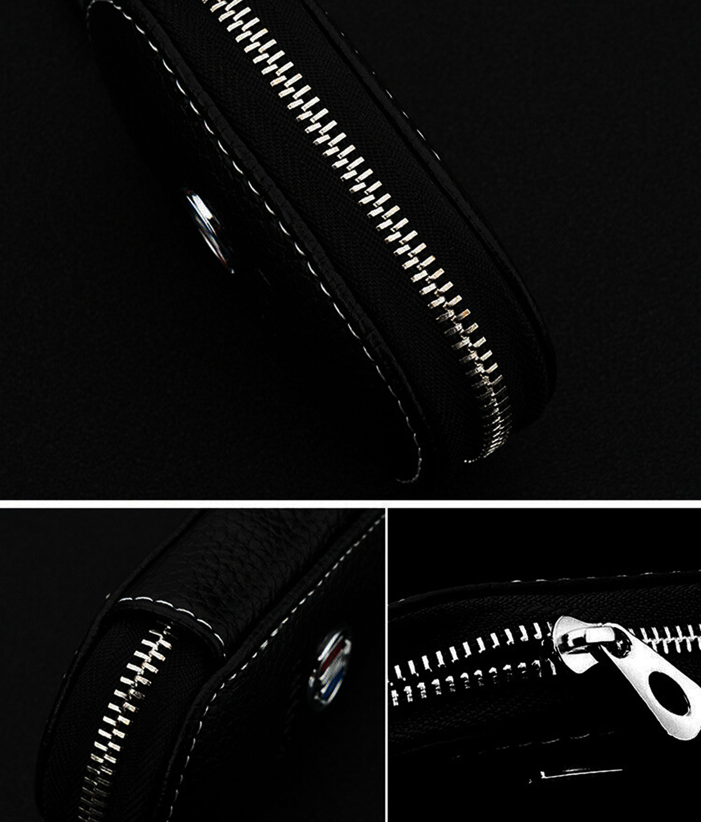 Red Black leather Car Key Holder Keychain Ring Case Bag Fit For MercedesBenz eBay