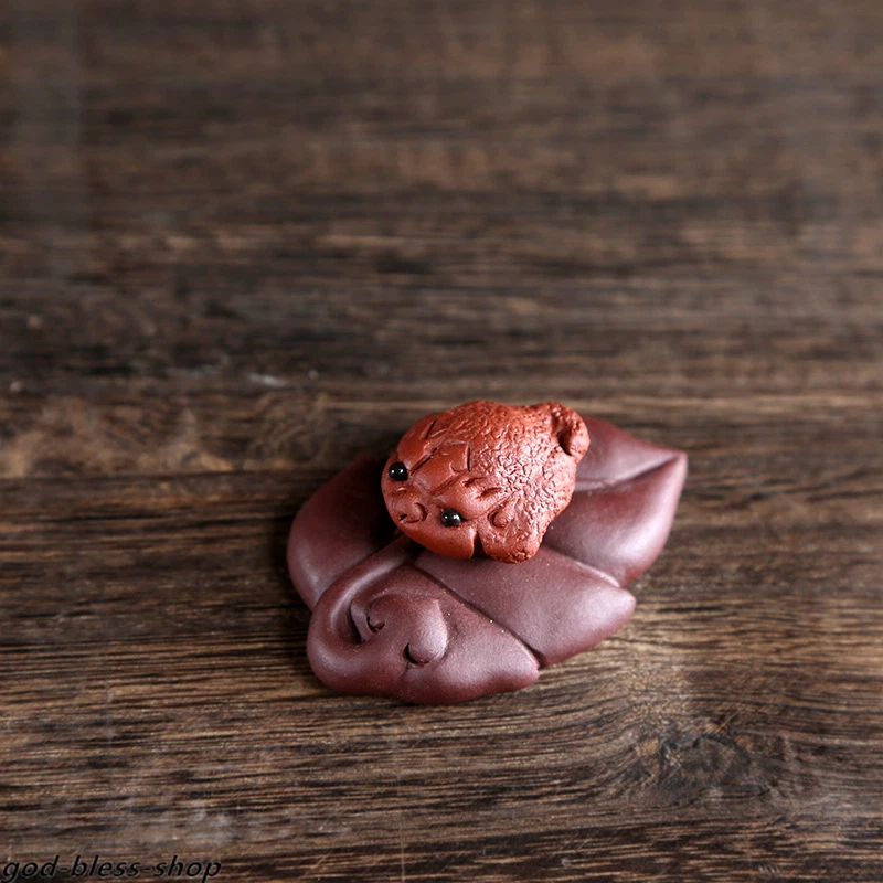 Venta caliente Dinero de la suerte Yixing Zisha Té Mascota Sapo Escultura Mesa Decoración Regalo Foto 3 de 4