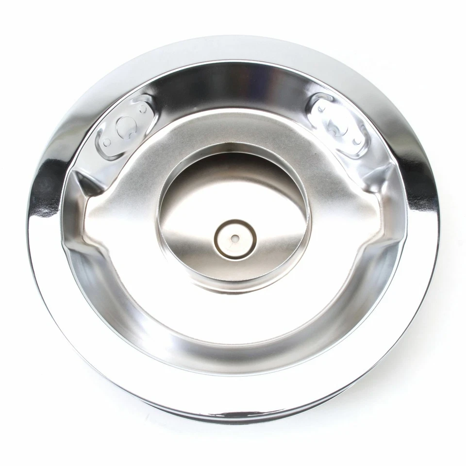 Limpiador de aire redondo Edelbrock 1221 Pro-Flo cromado 14" con elemento de papel de 3" Foto 3 de 4