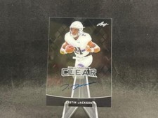 2018 LEAF TRINITY FOOTBALL JUSTIN JACKSON CA-JJI ROOKIE CLEAR AUTO DETROIT LIONS
