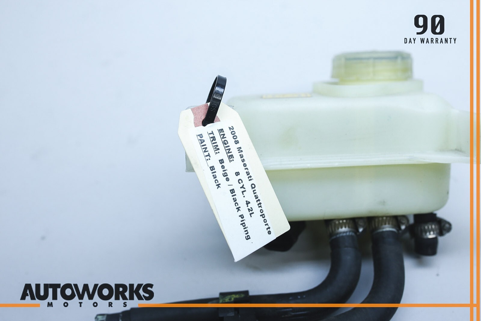 05-08 Maserati Quattroporte M139 Brake Fluid Tank Reservoir w/ Hose Set OEM