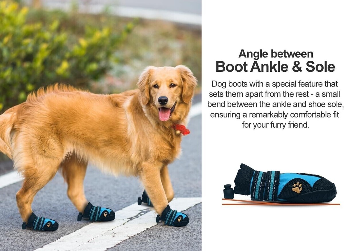 Stalfy Dog Shoe Boots Anti-Slip Waterproof Adjustable Puppy Walk