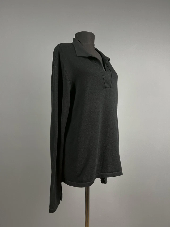 Suéter Jersey Mujer Djerf Avenue Negro Cuello en V Algodón Orgánico Talla M Foto 3 de 4