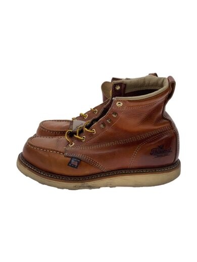 Thorogood Brown Leather Lace Up Boots with H2N12 Safety Toe