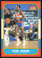 Frank Johnson Rookie 1986-87 Fleer #52 RC Washington Bullets NBA Basketball Card. rookie card picture