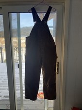 Ladies Double Knees Carhartt Overalls In A Khaki Color 32 W X 28 L X 36 Hip